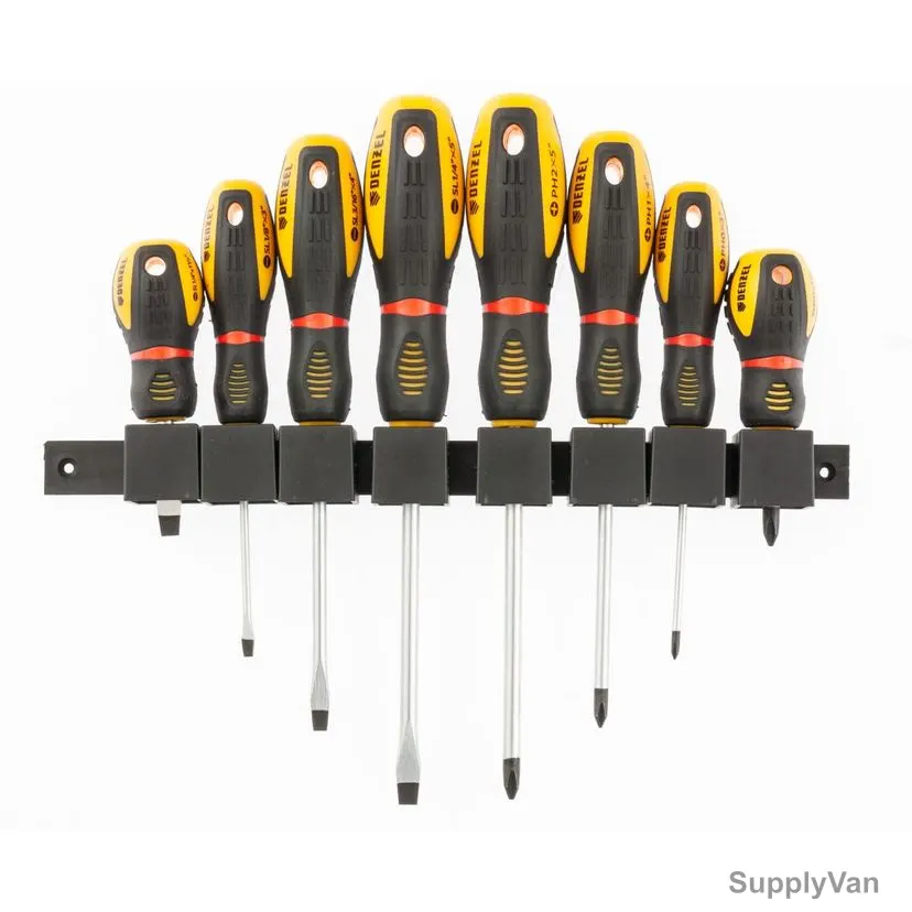 Denzel Screwdriver Set, 7713380, Phillips and Slotted, 8 Pcs/Set