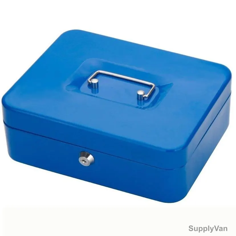 Cash Box, Metal, 20 x 16CM, Blue