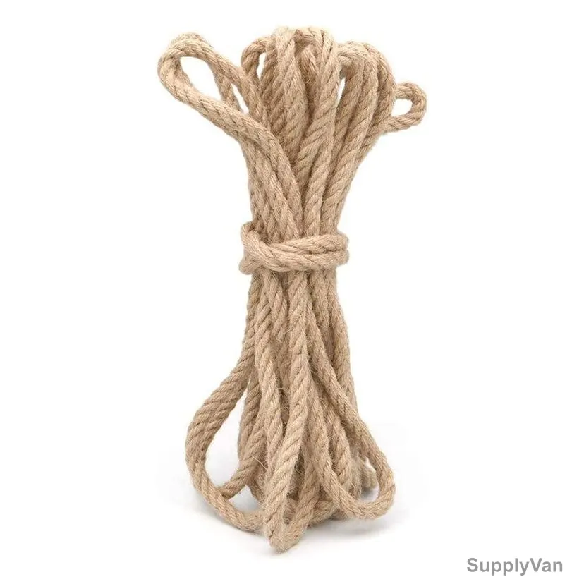 Lingwei Multi-Purpose Twisted Hemp Rope, Jute, 6MM Dia x 30 Mtrs Length, Natural — image 1