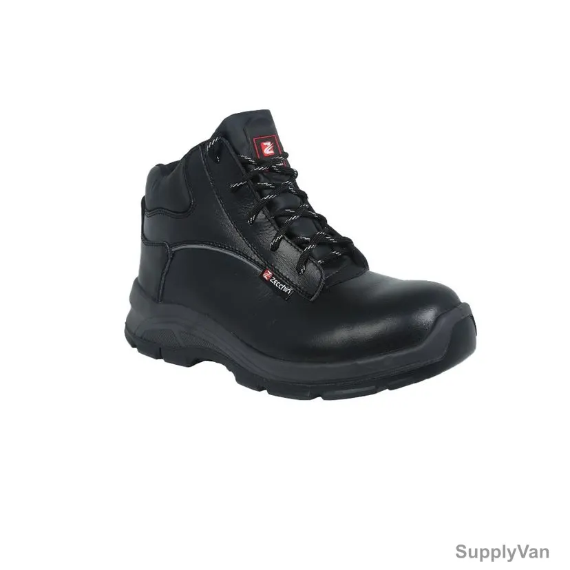 Zecchin Electrical Shock Resistant 18KV High Ankle Safety Shoes, Volt, SAG, Leather, Size36, Black