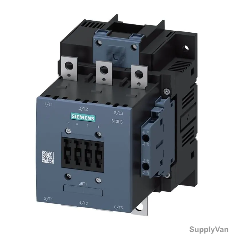 Siemens Power Contactor, 3RT1056-6AP36, SIRIUS, 3 Pole, 400VAC, 90 kW, 2 NO+2 NC, 185A