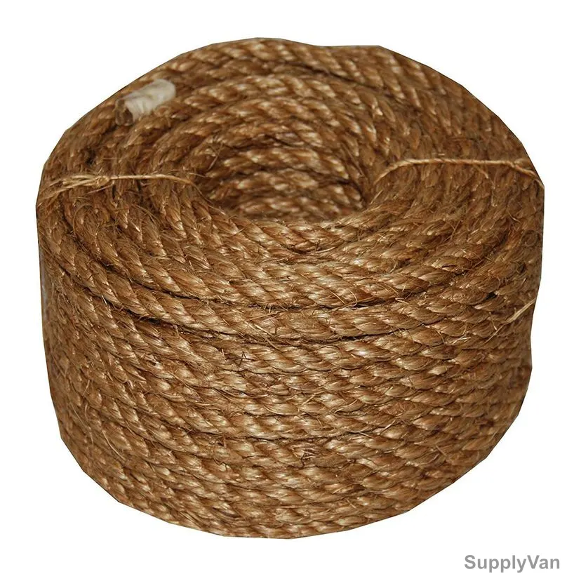 T.W. Evans Cordage 5-Star Twisted Rope, 26-066, Manila, 3/4 Inch Dia x 100 Feet Length, Brown