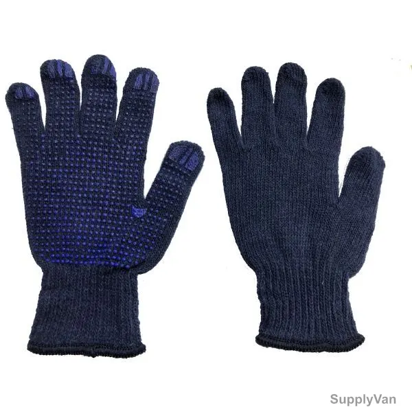 Ameriza Single Side Dotted Gloves, A106572820, Cotton and PVC, Free Size, Blue