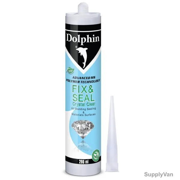 Dolphin Fix And Seal Crystal Clear Sealant, 290ML, PK24