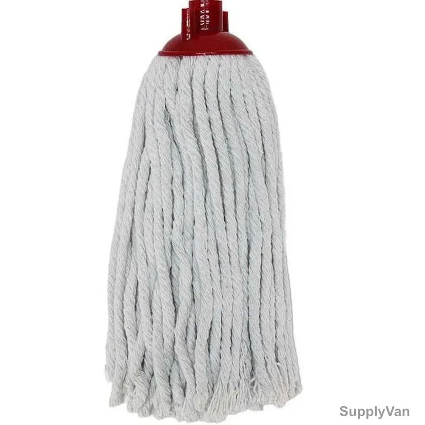 Moonlight Round Mop With 120CM Wooden Stick, Cotton, 290GM, White — image 1