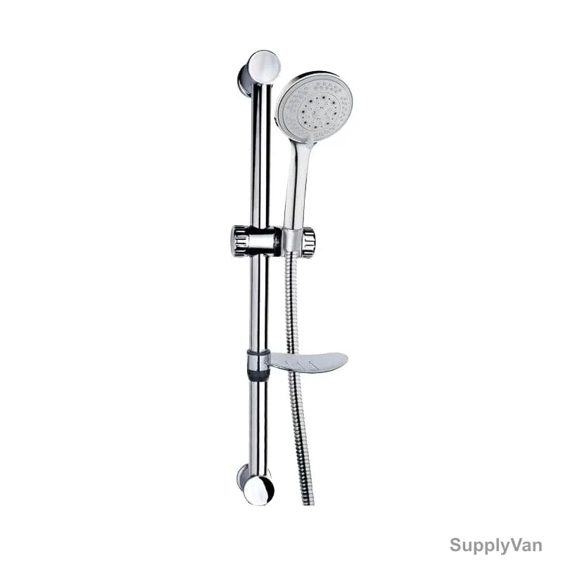Novex 5 Functions Shower Head Slide Bar Set, NSB-8002, Steel, 15 Bar, 60CM Length, Chrome Finish — image 1