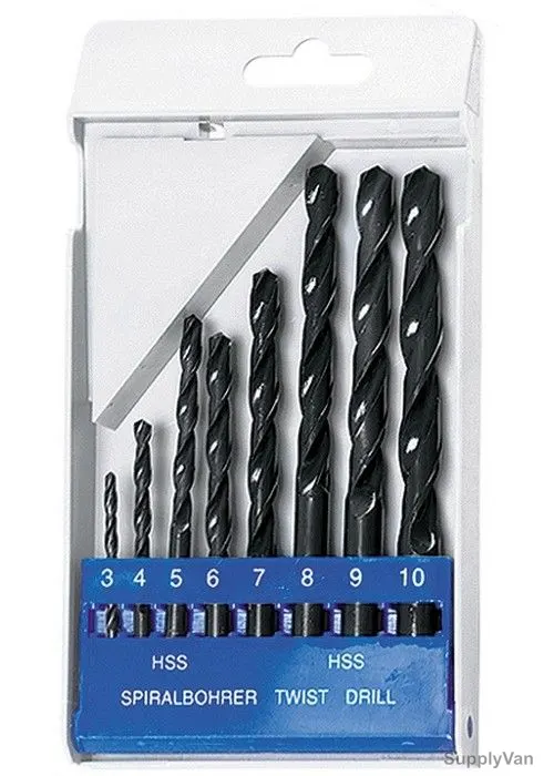Sparta HSS Metal Drill Bit Set, 723205, Steel, 3-10MM, 8 Pcs/Set