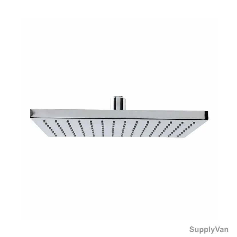 Bold Eco Rain Rectangular Shower Head With Round Nozzles, TECSHD1703701, Brass, 12MM Thk, 180MM Width x 300MM Length, Silver — image 1