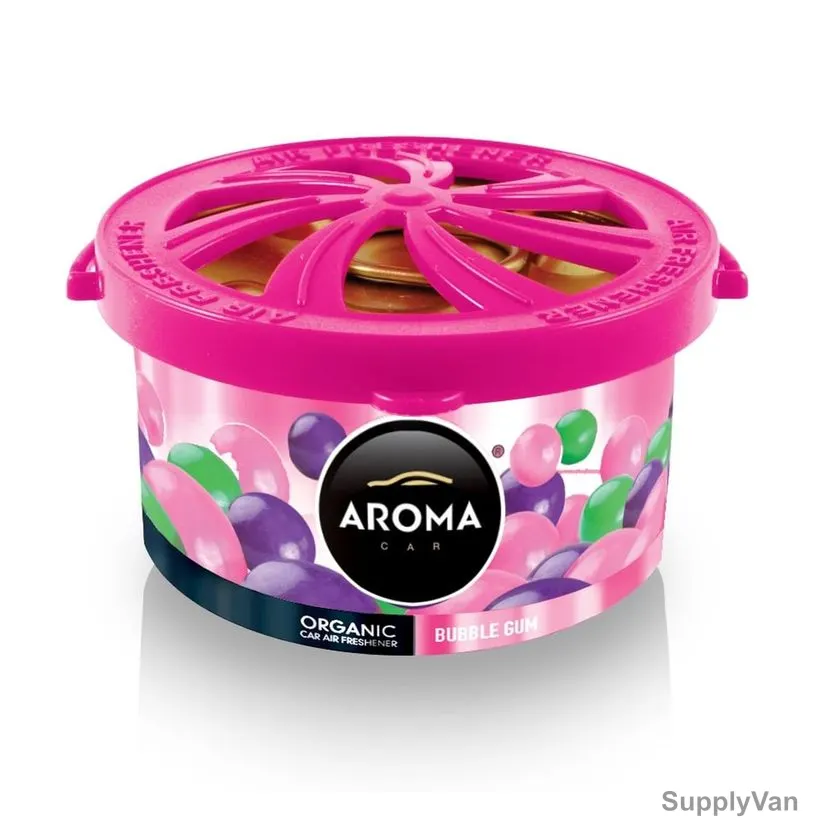 Aroma Organic Fibre Car Air Freshener, Bubble Gum, 40GM