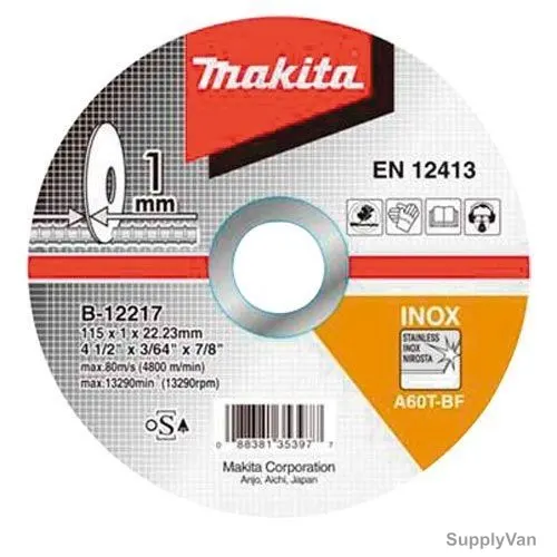 Makita Thin Cutting Wheel, B-12201, A60T, 100mm, PK10 — image 1