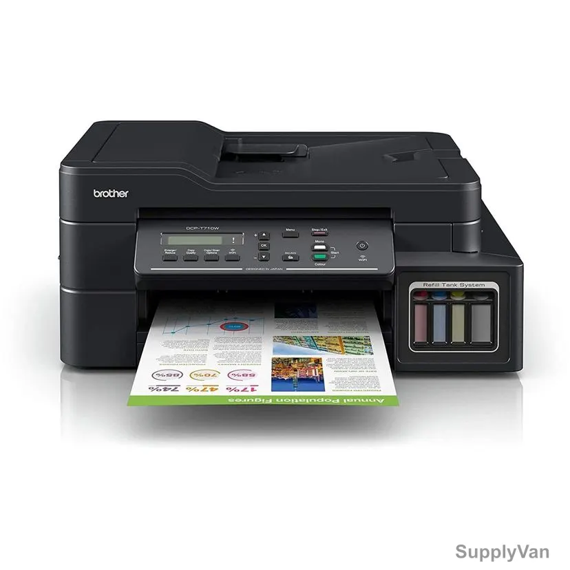 Brother Color Inkjet Multifunction Printer, DCP-T710W, 600 x 1200 DPI, 150 Sheets, 14W — image 1
