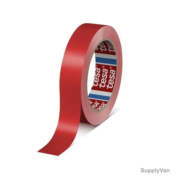Tesa Packaging Tape, 4104, PVC, 15MM x 56 Mtrs, Red