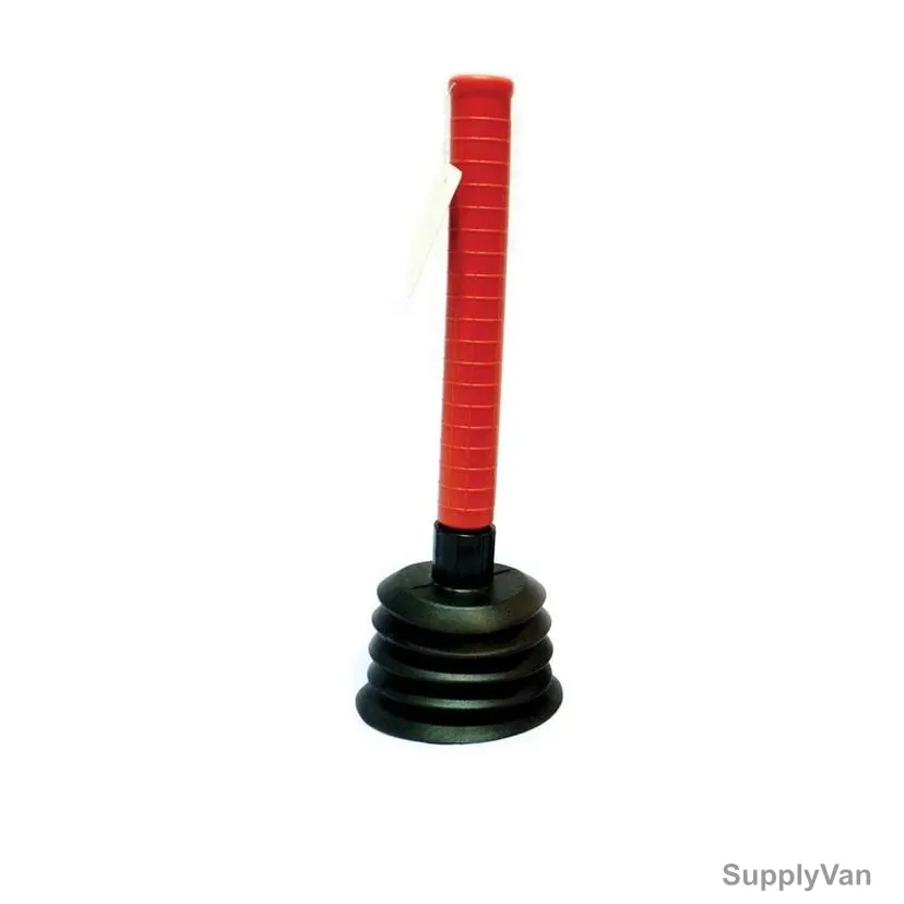 Akc Toilet Plunger, TP01, Rubber, 30CM Length, Red/Black