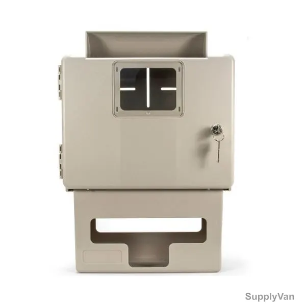 Dailymag In-Room Sharps Container With Gloves Holder, DMSWM-T4-6, Plastic, 5 Quarts, Beige