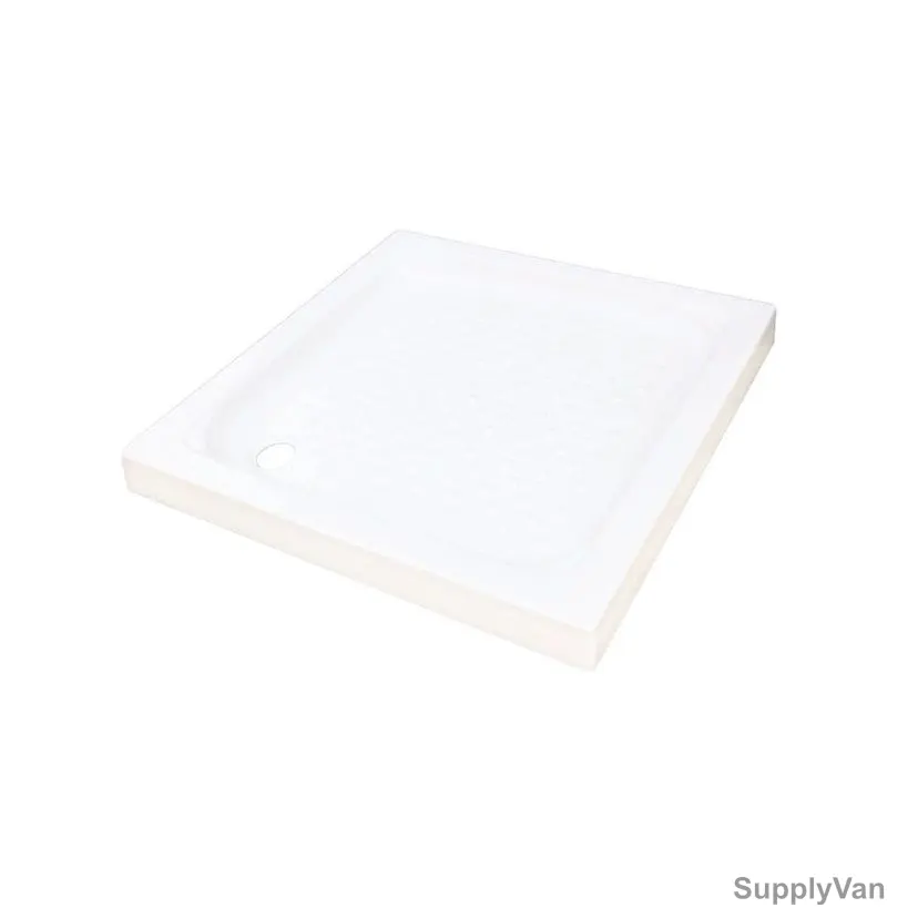 Milano Square Shower Tray, Ceramic, 80 x 80CM, White