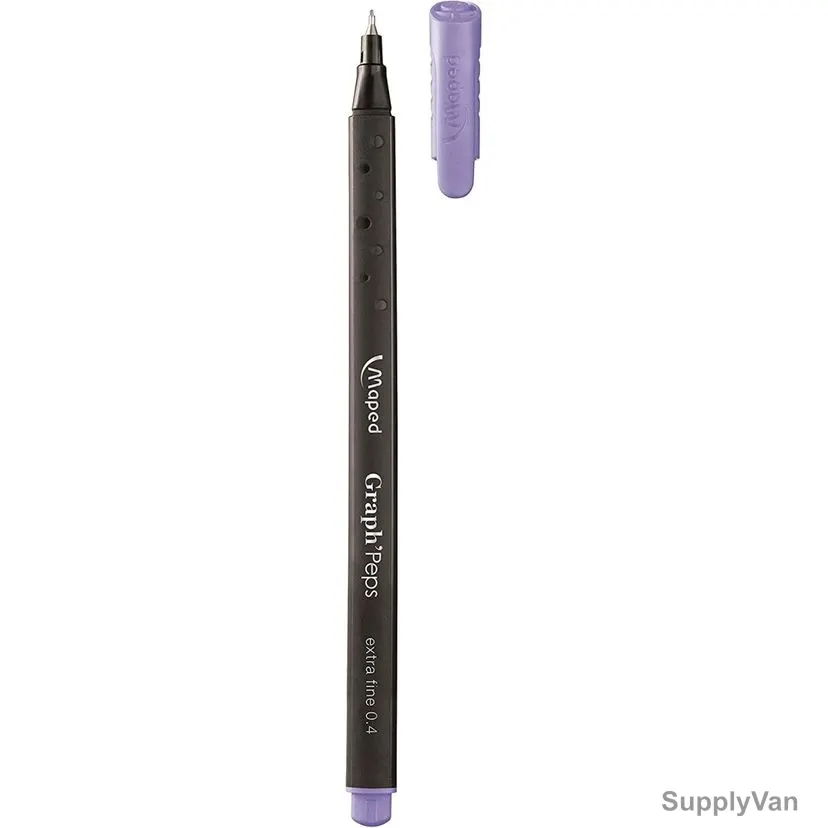 Maped Fineliner Pen, MD-749103, GraphPeps, 0.4MM Tip, Marsh Mallow, 12 Pcs/Pack