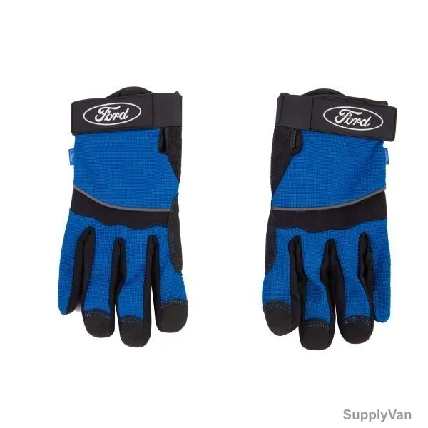Ford Anti Slip Gloves, FHT0396, M, Black and Blue