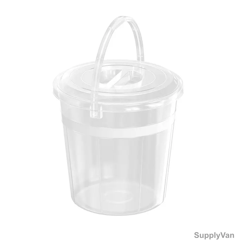Cosmoplast Plastic Bucket With Lid, DX-15L, Round, 15 Ltrs Capacity, Transparent — image 1