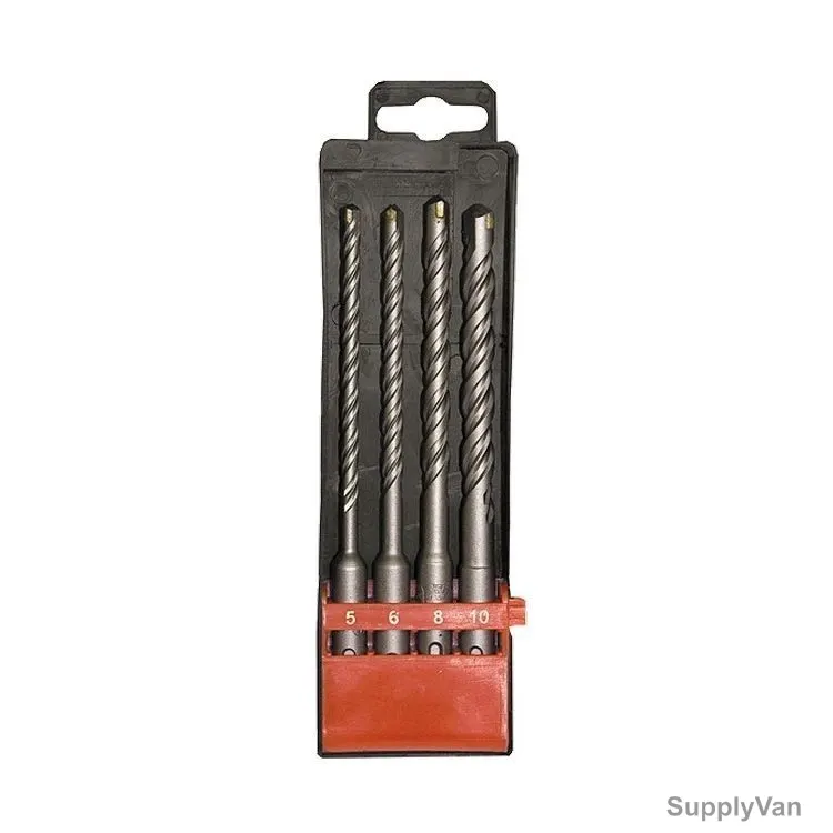 Mtx Drill Bit Set For Concrete, 710949, Steel, 10 x 160MM, 4 Pcs/Set
