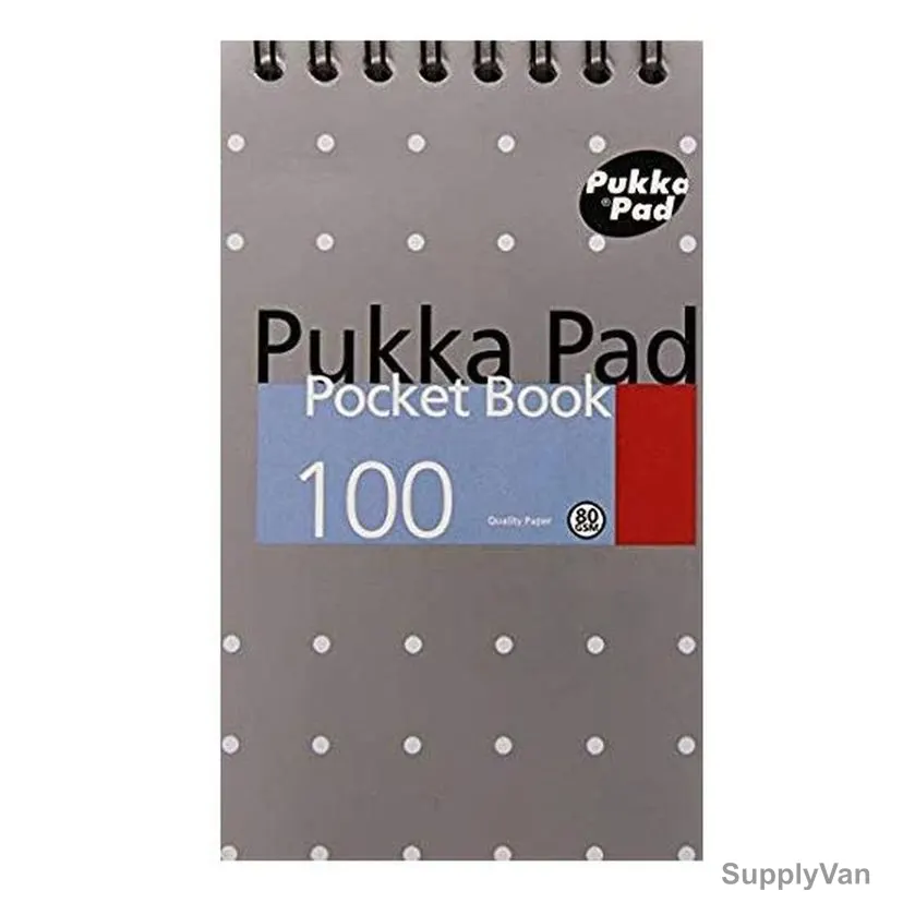 Pukka Pad Refill Notebook, 80 Gsm, 100 Pages, 76 x 127MM, Grey