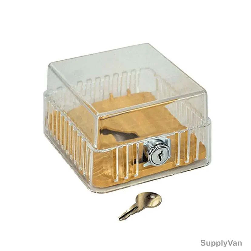 Thermostat Guard With Solid Base, BTG-EK, Plastic, Clear