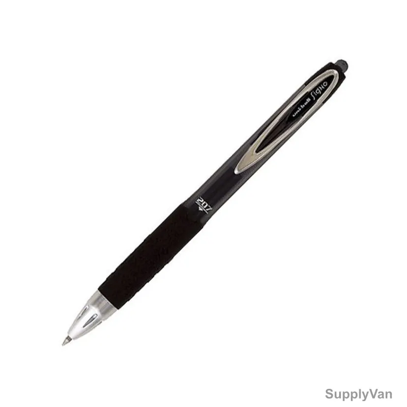 Uni-Ball Retractable Roller Ball Pen, UMN207, Signo, 0.7MM, Black, 12 Pcs/Pack