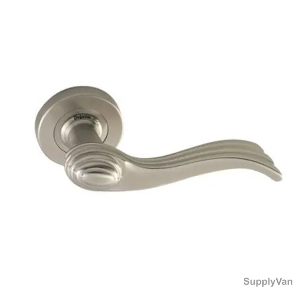 Doganlar Door Handle, Imza, Brass, Satin Nickel