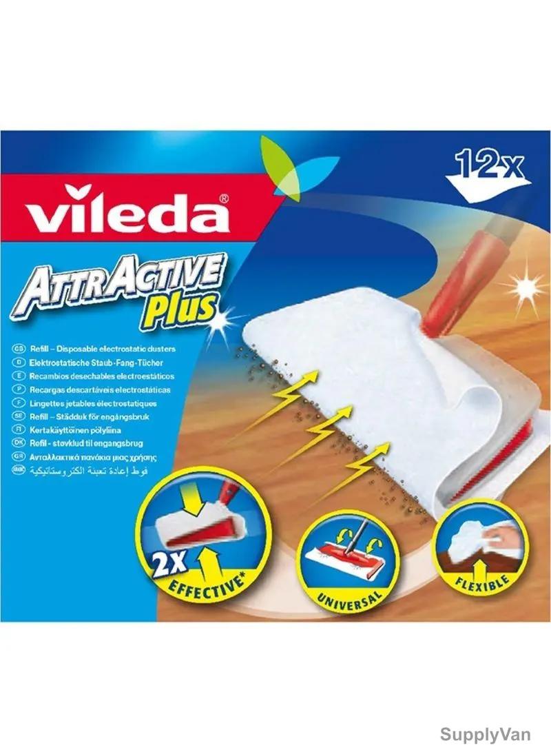 Vileda Floor Dust Cleaner Refill, VLFC125748, AttrActive Plus
