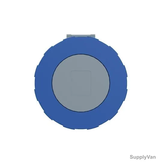 Abb Straight Flange Panel Mounted Socket Outlet, 263RU6W, 200-250V, IP67, 63A, 2P+E, Blue