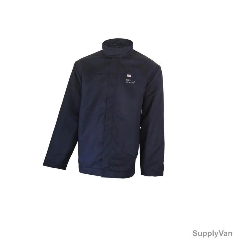 BSD HRC 4 Power Arc Flash Jacket, 41.0 Cal/SQ.CM, Class 2, Free Size, Navy/Grey