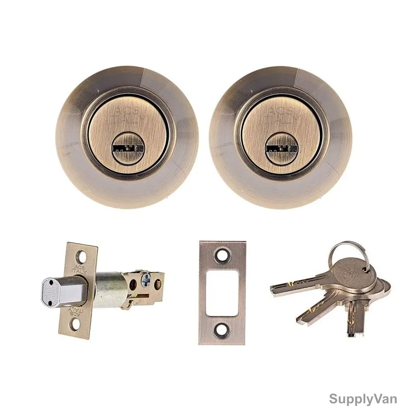 ACS Dead Lock 102 Key, 102-AB-H-S-LxL, Antique Brass