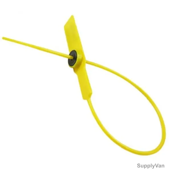Container Security Seal Tag, Polypropylene, 280MM Length, Yellow, 100 Pcs/Pack — image 1