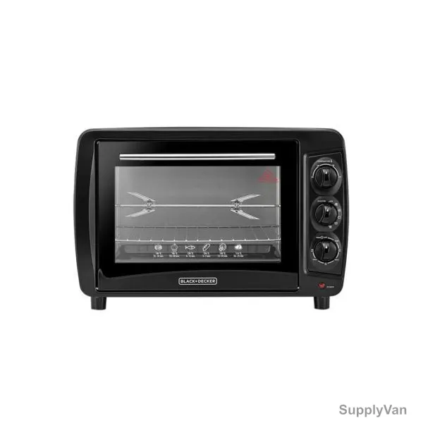 Black and Decker Glass Toaster Oven W/ Rotisserie, TRO35RDG-B5, 1500W, 35L, Black — image 1