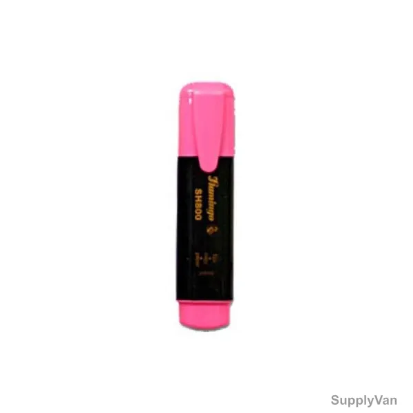 Flamingo Highlighter, SH-800PK, Chisel Tip, Pink, 10 Pcs/Pack