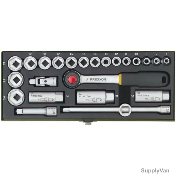 Proxxon Socket Set, 23110, 24PCS