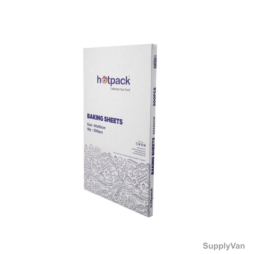 Hotpack Greaseproof Baking Sheet, 40CM Width x 60CM Length, 500 Pcs/Pack — image 1