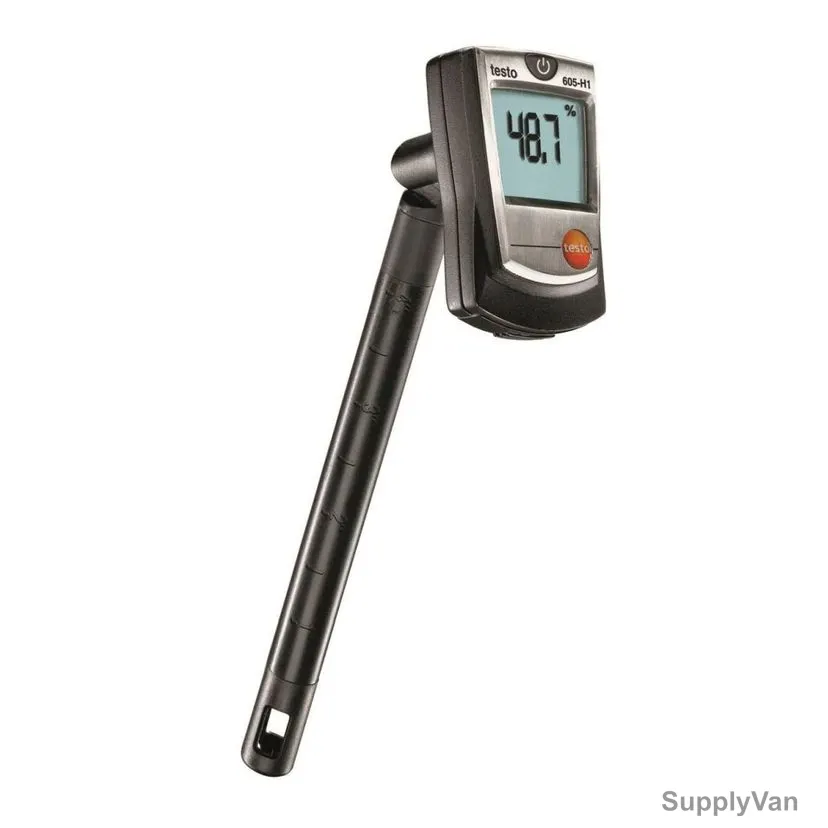 Testo Thermal Hygrometer, 605-H1, 3 x AAA, 0 to 50 Deg.C — image 1