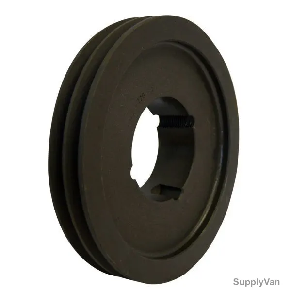SPA Type V-Belt Pulley, Cast Iron, 2 Slots, 42MM Shaft Dia, 160MM Outer Dia