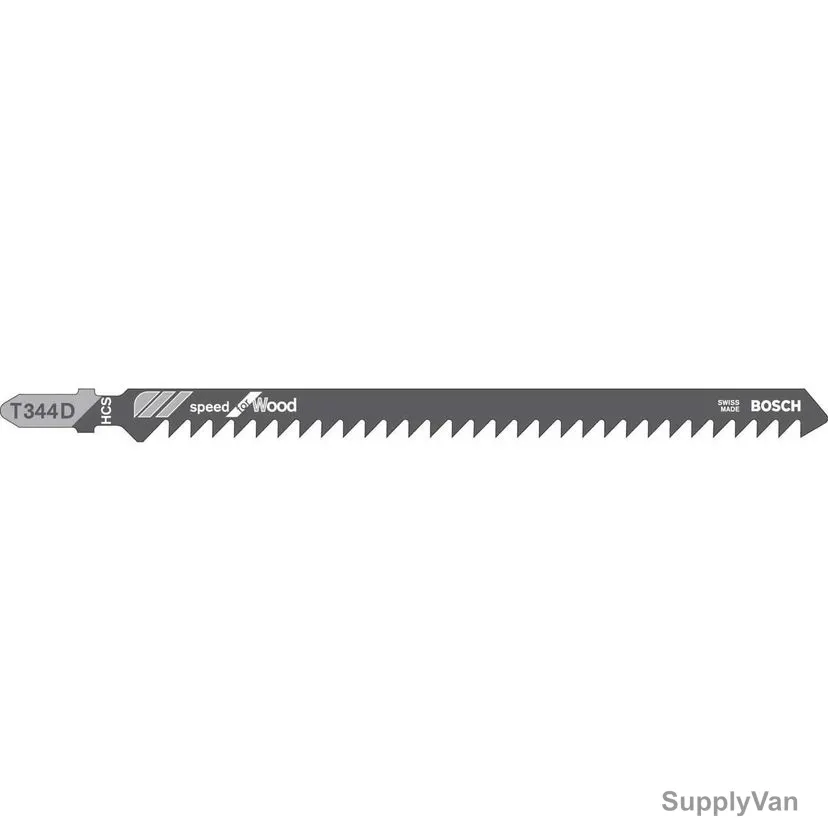 Bosch T 344 D Wood Jigsaw Blade, 2608633A34, HCS, 152MM Length, 5 Pcs/Pack
