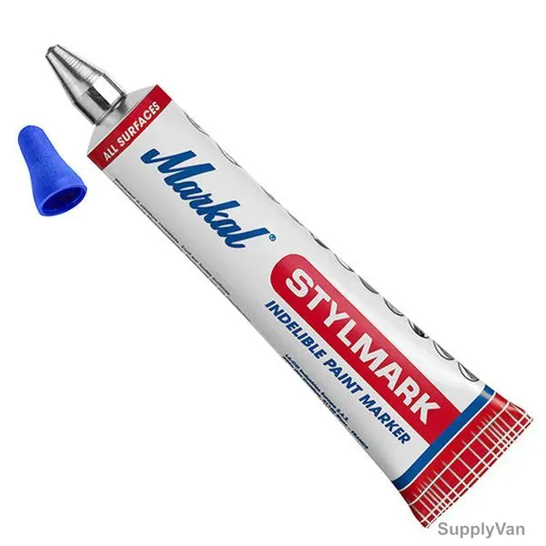 Markal Stylmark Paint Marker, 3MM, Blue, 48 Pcs/Pack