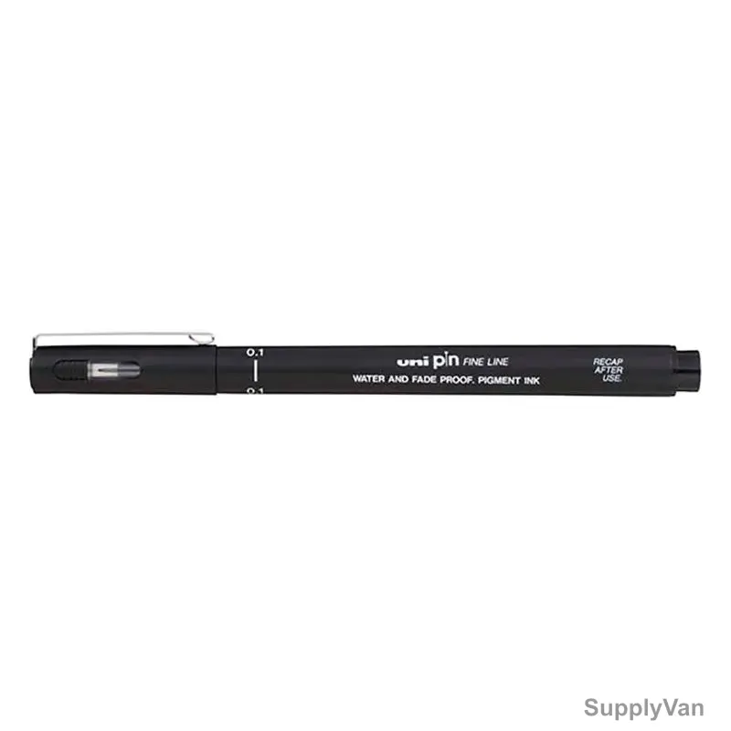 Uni-Ball Fine Line Marker, PIN200-01-BK, 0.1MM Tip, Black, 12 Pcs/Pack