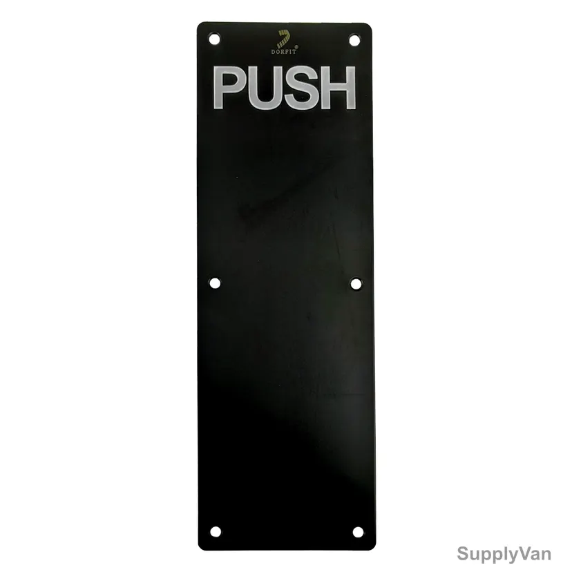 Dorfit Push Plate, DTSP005-MB, Stainless Steel, Matt Black Finish — image 1