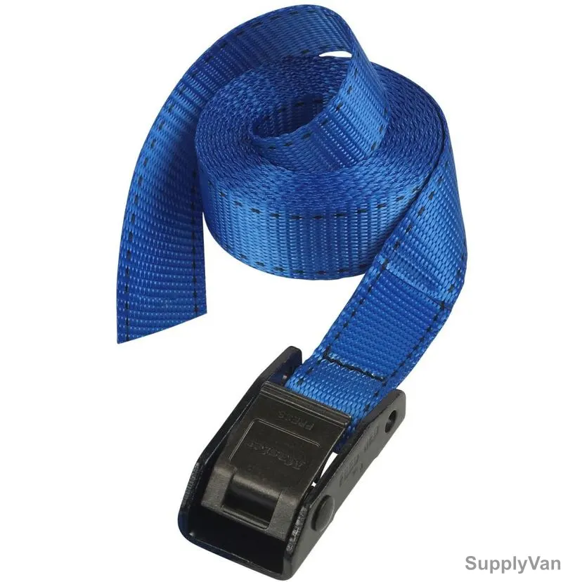 Master Lock Lashing Strap With Zamac Buckle, ML3379EURDATCOL, 5 Mtrs x 25MM, 150 Kg, Blue, 2 Pcs/Pack — image 1