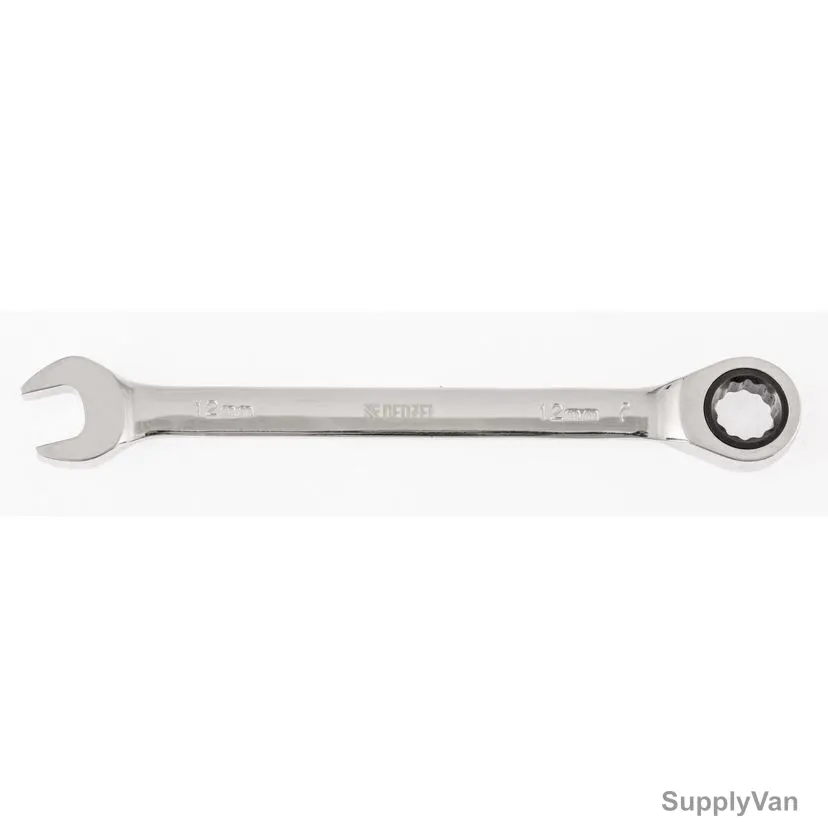 Denzel Combination Ratcheting Wrench, 7714805, Metric, 12 Point, 12MM
