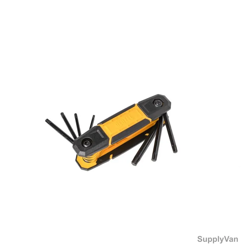 Denzel Folding Hex Key Set, 7716408, Torx, 9 Pcs/Set