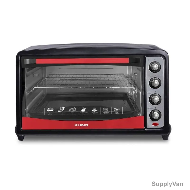 Khind OTG Electric Oven, OT7005, 2280W, 70 Ltrs, Black/Red — image 1