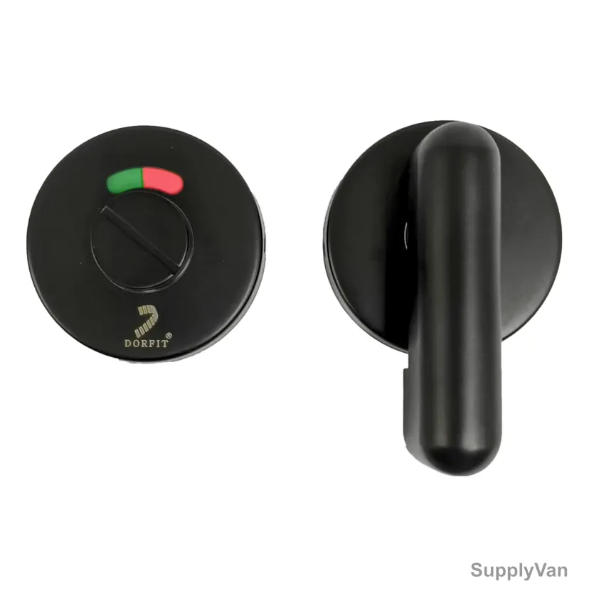 Dorfit Thumb Turn and Release Indicator Bolt, DTIK003-MB, Stainless Steel, Matt Black Finish — image 1