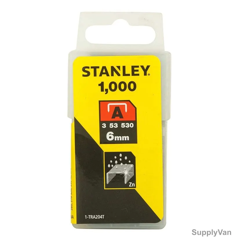 Stanley Staple Box, 1-TRA204T, 6MM, 1000 Pcs/Box — image 1