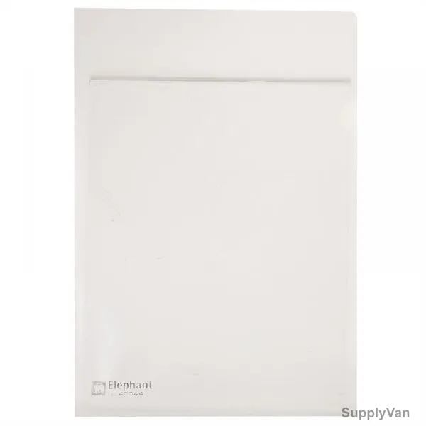 Elephant L Plastic Folder, 093143BX, A4, Clear, PK180