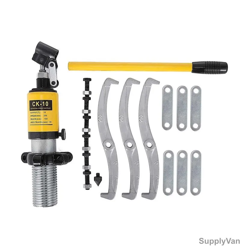 Denfos Hydraulic Bearing Puller Kit, CK-10, Steel, 10 Ton Weight Capacity